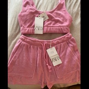 Zara two piece- Terry cloth set - size Medium